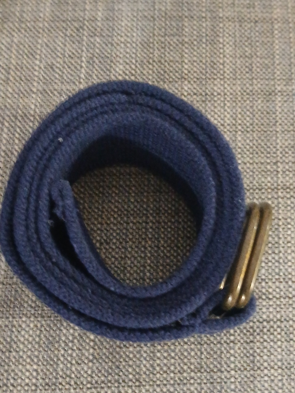 Men's Navy Cottons Webbing Belt with Metal D-Ring